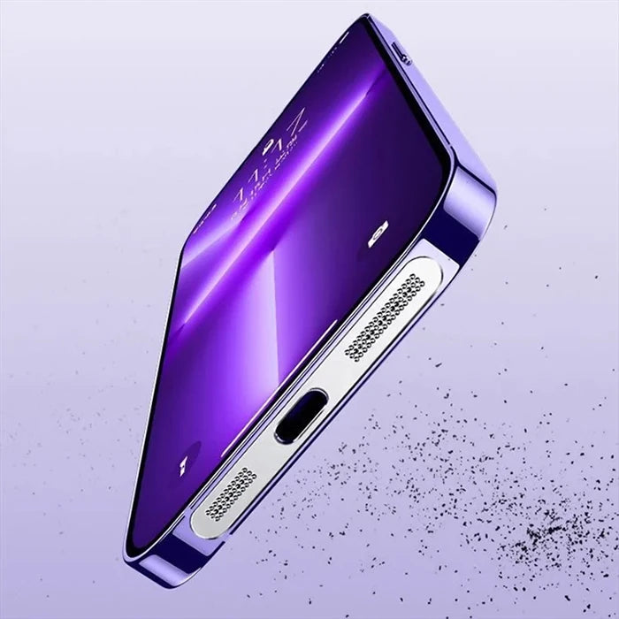 Ally iPhone 15 Pro İçin Anti-Dust Toz Ve Kir Önleyici Sticker 2 Adet Set-(5775) - Mor