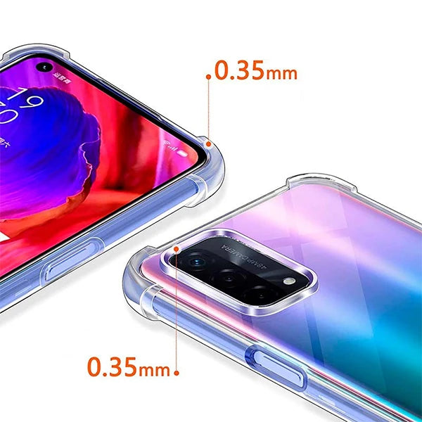OPPO Reno A54 Kamera Korumalı Shockproof Darbe Emici Silikon Kılıf-(5775) - Şeffaf 2