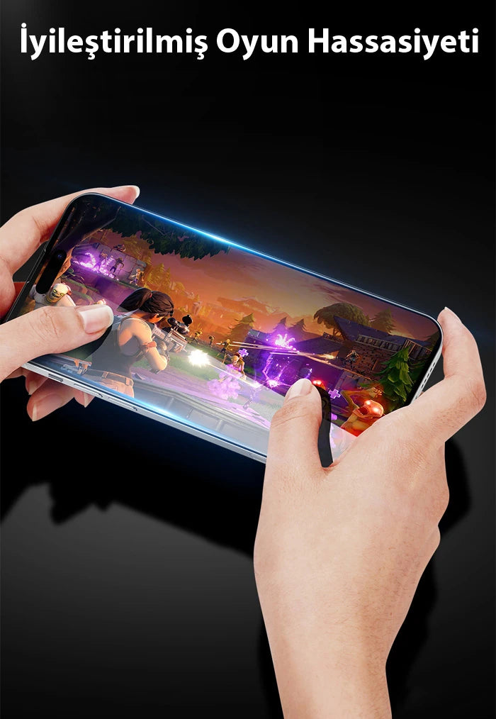 Dux Ducis iPhone 15 Pro Max Full Kaplama Tempered Cam Ekran Koruyucu-(5775) - Siyah