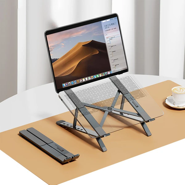 ALLY MC N3-2 Katlanabilir Metal Masaüstü Laptop Standı-(5775) - Gümüş