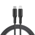 ALLY 1mt 27W Type-C To iPhone Lightning Süper Hızlı Data ve Şarj Kablosu Akım ve Isı Korumalı Halat-(5775) - Siyah
