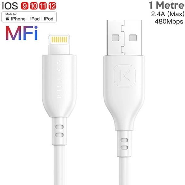 KUULAA 1M MFI Sertifikalı İPhone Usb Şarj  kablosu-(5775) - Mavi