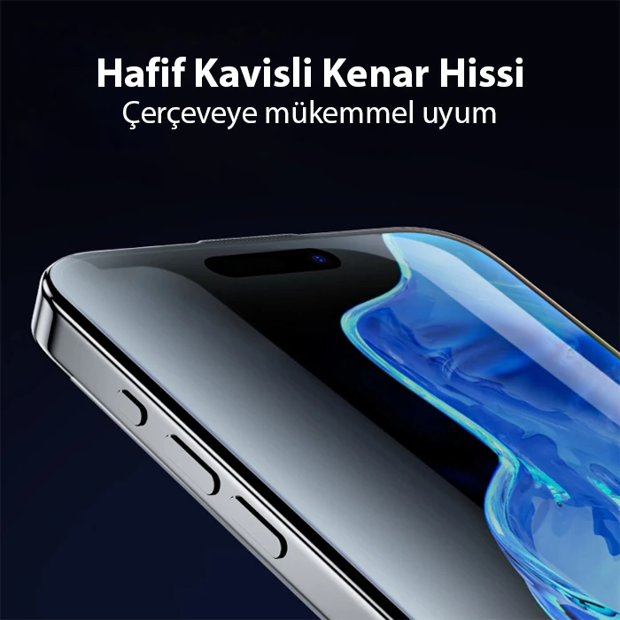 Ally iPhone 15 Pro Max Full Hd Kırılmaz Cam Ekran Koruyucu-(5775) - Şeffaf 2