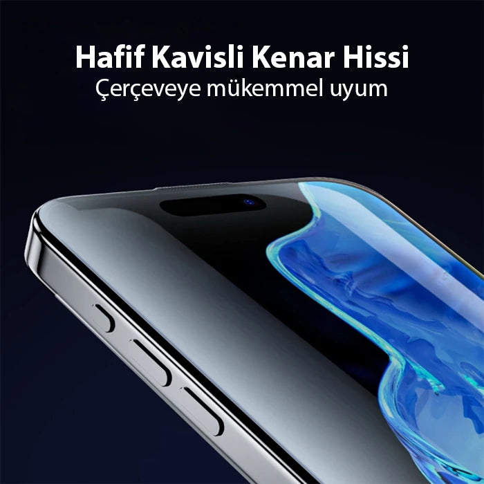 Ally iPhone 15 Pro Max Full Hd Kırılmaz Cam Ekran Koruyucu-(5775) - Şeffaf 2