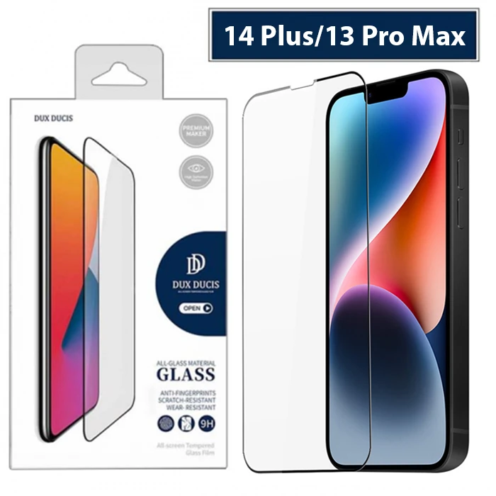 Dux Ducis iPhone 14 Plus/13 Pro Max 6.7 Full Kaplama Cam Ekran Koruyucu-(5775) - Siyah