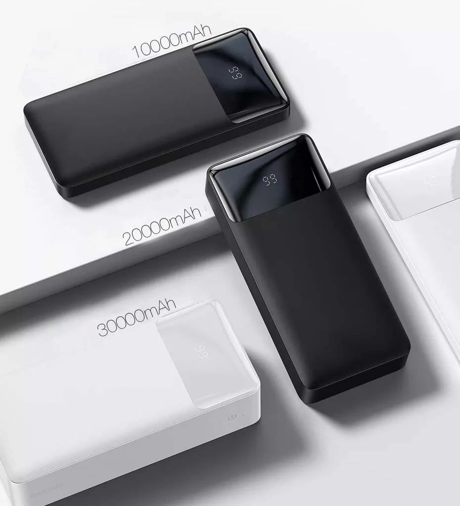 Baseus Bipow 20W Hızlı Şarj 10000 mAh LED Göstergeli Powerbank-(5775) - Beyaz