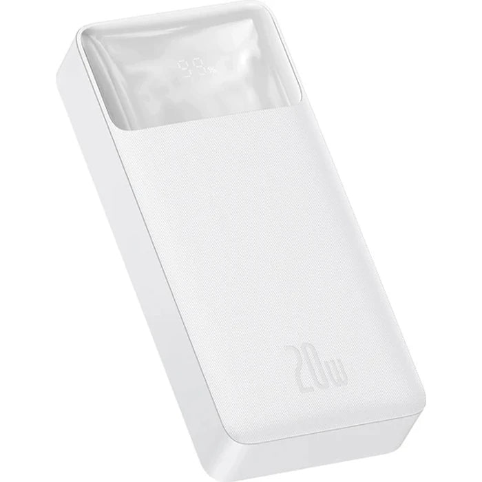 Baseus Bipow 20W Hızlı Şarj 10000 mAh LED Göstergeli Powerbank-(5775) - Beyaz
