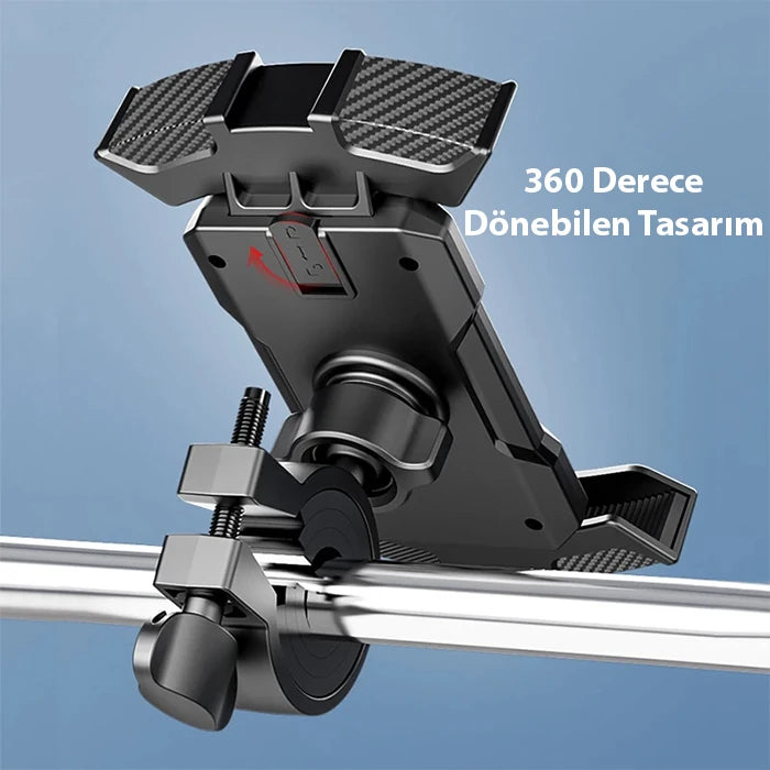 ALLY K20 Motor ve Bisiklet Gidonu İçin Telefon Tutucu-(5775) - Siyah