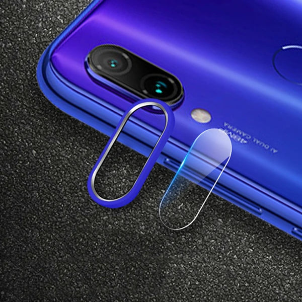 Xiaom Redmi Note 7 Kamera Koruma Metal Lens+ Kırılmaz Cam Set-(5775) - Pembe