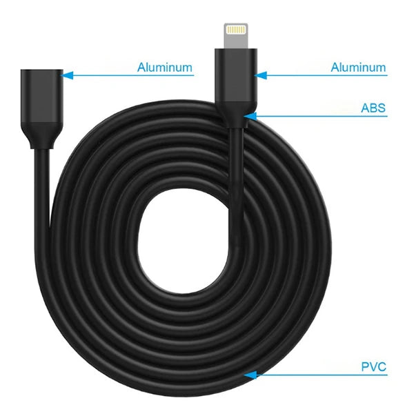 Ally Apple İPhone Lightning Uzatma Kablosu 1 Metre-(5775) - Siyah