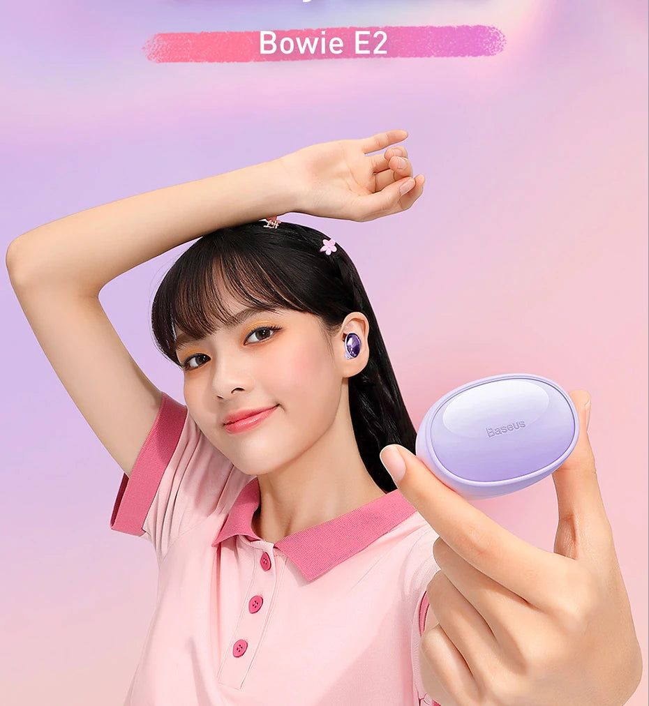 Baseus Bowie E2 True Bluetooth 5.2 Kablosuz Kulak İçi Kulaklık-(5775) - Beyaz
