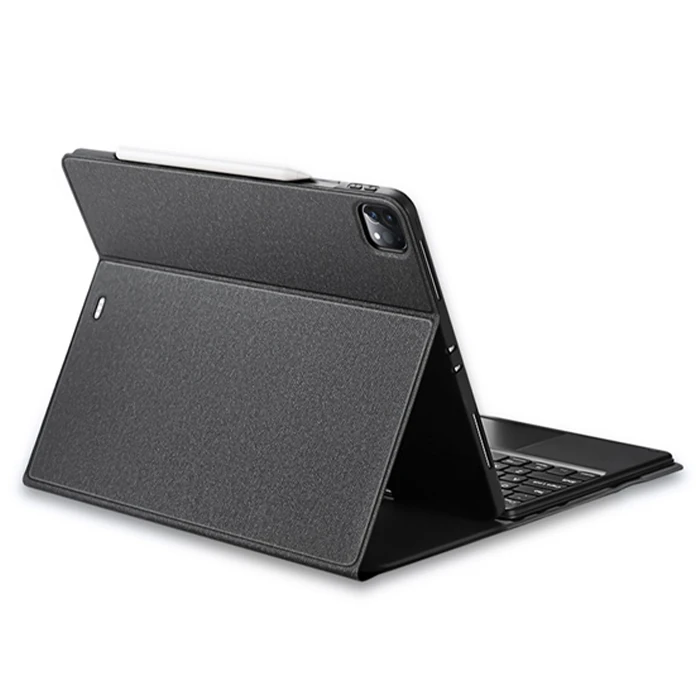 Dux Ducis iPad Pro 12.9 (2020/2021/2022) TK Series Kablosuz Bluetooth Klavye Touchpad Kılıf-(5775) - Siyah