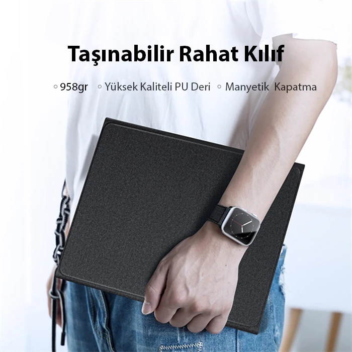 Dux Ducis iPad Pro 12.9 (2020/2021/2022) TK Series Kablosuz Bluetooth Klavye Touchpad Kılıf-(5775) - Siyah
