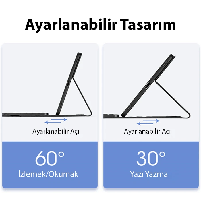 Dux Ducis iPad Pro 12.9 (2020/2021/2022) TK Series Kablosuz Bluetooth Klavye Touchpad Kılıf-(5775) - Siyah
