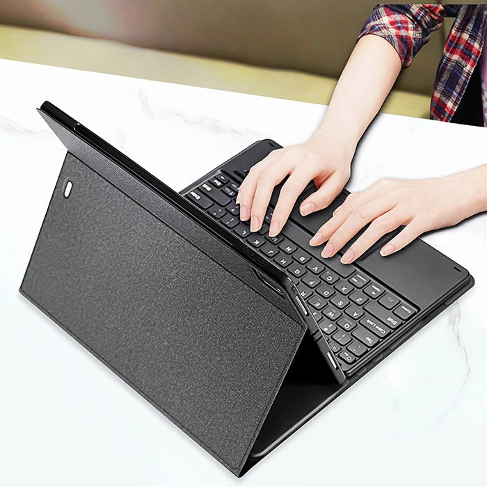 Dux Ducis iPad Pro 12.9 (2020/2021/2022) TK Series Kablosuz Bluetooth Klavye Touchpad Kılıf-(5775) - Siyah
