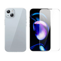 Baseus iPhone 15 Plus Schott Serisi Şeffaf Silikon Kılıf + Tempered Ekran Koruyucu Set-(5775) - Şeffaf 2