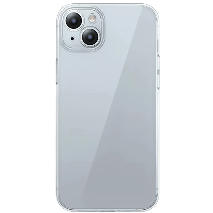 Baseus iPhone 15 Plus Schott Serisi Şeffaf Silikon Kılıf + Tempered Ekran Koruyucu Set-(5775) - Şeffaf 2