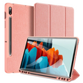 Dux Ducis Galaxy Tab S8 Plus (X800/X806) S7FE (T730/T736B) S7 Plus (T970/T976B) Kılıf Domo Series-(5775) - Pembe