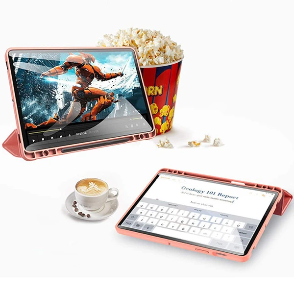 Dux Ducis Galaxy Tab S8 Plus (X800/X806) S7FE (T730/T736B) S7 Plus (T970/T976B) Kılıf Domo Series-(5775) - Pembe