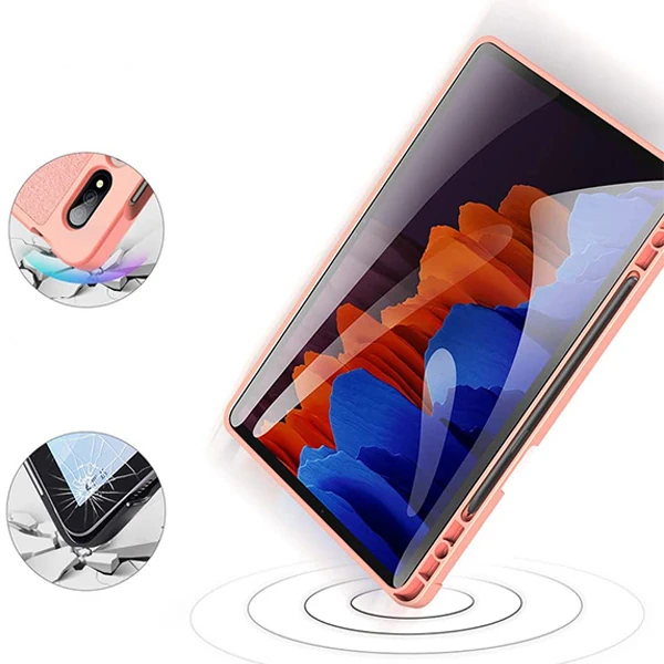 Dux Ducis Galaxy Tab S8 Plus (X800/X806) S7FE (T730/T736B) S7 Plus (T970/T976B) Kılıf Domo Series-(5775) - Pembe