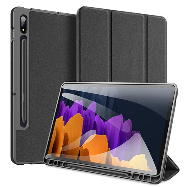 Dux Ducis Galaxy Tab S8 Plus (X800/X806) S7FE (T730/T736B) S7 Plus (T970/T976B) Kılıf Domo Series-(5775) - Pembe