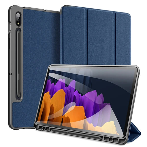 Dux Ducis Galaxy Tab S8 Plus (X800/X806) S7FE (T730/T736B) S7 Plus (T970/T976B) Kılıf Domo Series-(5775) - Pembe