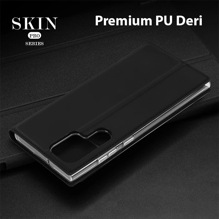 Dux Ducis SM Galaxy S23 Plus Kılıf Skin Pro Series Flip Cover Kapaklı Kılıf-(5775) - Lacivert
