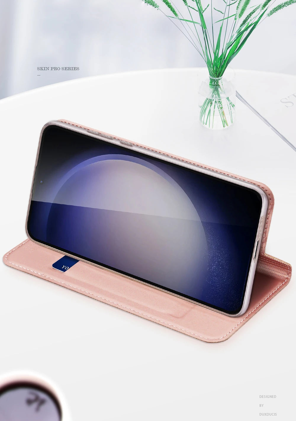 Dux Ducis SM Galaxy S23 Plus Kılıf Skin Pro Series Flip Cover Kapaklı Kılıf-(5775) - Lacivert