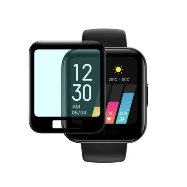 Ally OPPO Realme Watch 3D Full Kaplama Ekran Koruyucu PET+PMMA-(5775) - Siyah