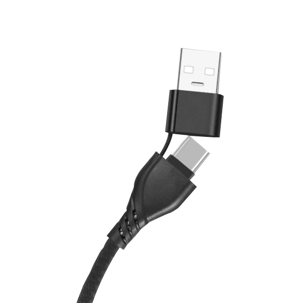ALLY 2in1 USB Type C To PD Kablosu+USB Kablo-(5775) - Siyah