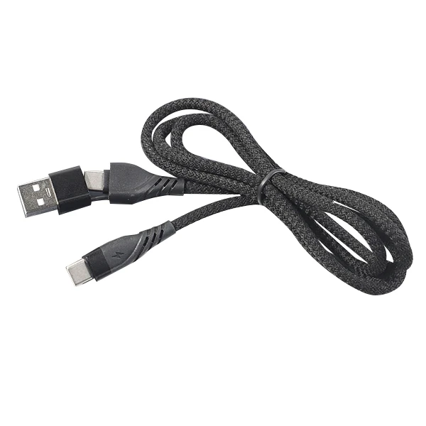 ALLY 2in1 USB Type C To PD Kablosu+USB Kablo-(5775) - Siyah