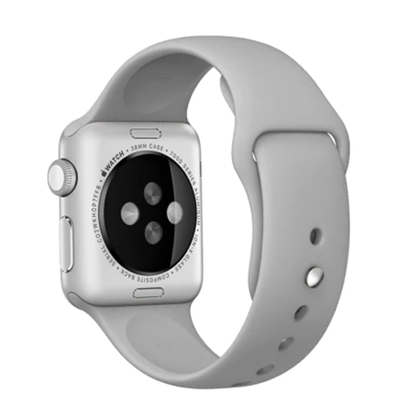 Ally Apple Watch 7-8 41mm 6-5-4- 40mm Silikon Kordon Kayış 3-2-1 38mm-(5775) - Su Yeşili
