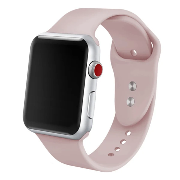 Ally Apple Watch 7-8 41mm 6-5-4- 40mm Silikon Kordon Kayış 3-2-1 38mm-(5775) - Lila