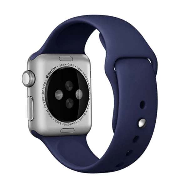 Ally Apple Watch 7-8 41mm 6-5-4- 40mm Silikon Kordon Kayış 3-2-1 38mm-(5775) - Su Yeşili