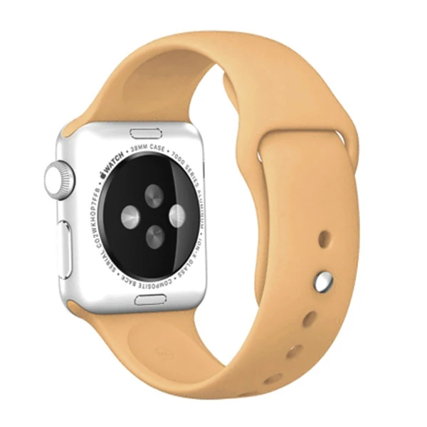 Ally Apple Watch 7-8 41mm 6-5-4- 40mm Silikon Kordon Kayış 3-2-1 38mm-(5775) - Su Yeşili