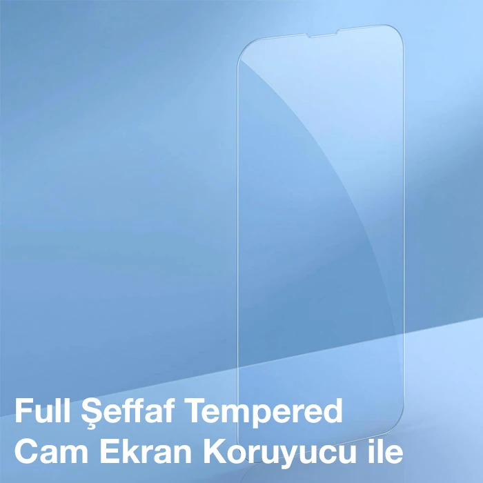 Baseus Crystal iPhone 13 Pro Magsafe Silikon Kılıf + Tempered Ekran Koruyucu Set-(5775) - Şeffaf 2