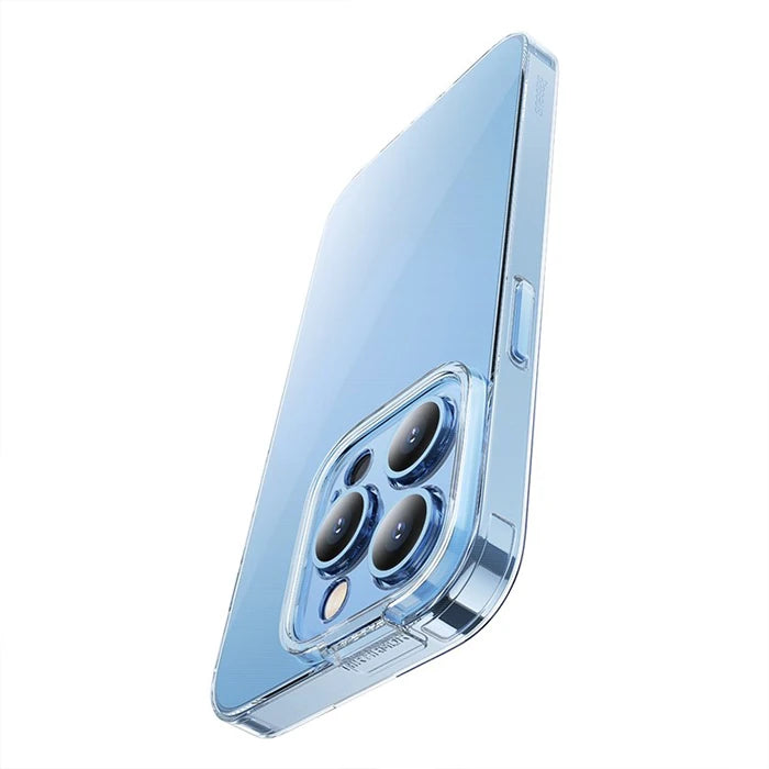 Baseus Simple Case iPhone 14 Pro 6.1 Kamera Korumalı İnce Silikon Şeffaf Kılıf-(5775) - Şeffaf 2