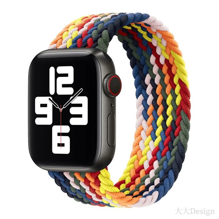Ally Apple Watch 7-8 41mm 6-5-4 40mm Single loop Plastik Kayış Kordon 3-2-1 38mm-(5775) - Pembe