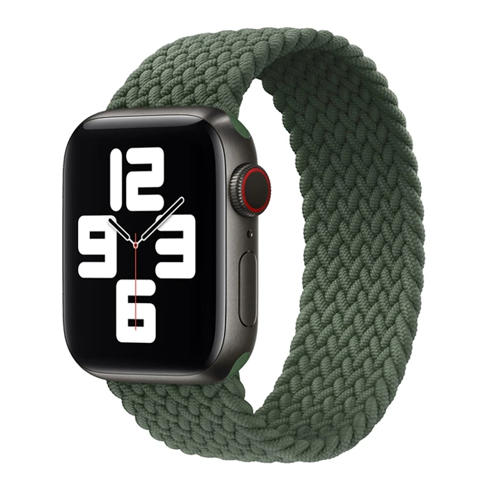 Ally Apple Watch 7-8 41mm 6-5-4 40mm Single loop Plastik Kayış Kordon 3-2-1 38mm-(5775) - Mor