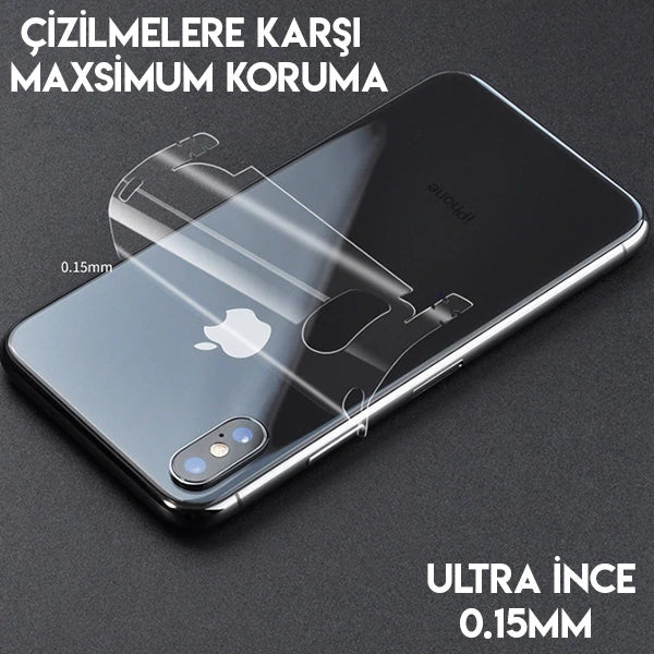 İPhone 11 Pro Max 6.5 Hidrojel Hayalet Arka Yan Tam Kaplama Koruyucu Film-(5775) - Şeffaf 2