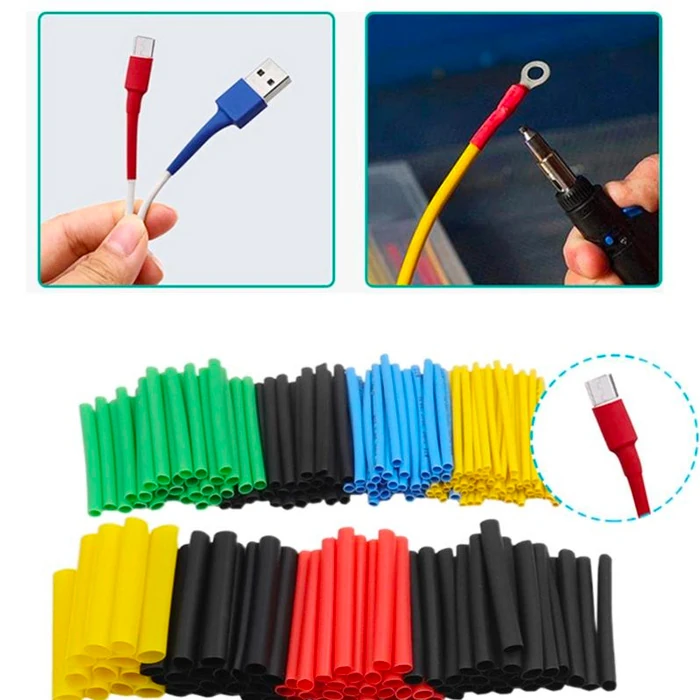 Ally 5 Renk Makaron Isı İle Daralan Kablo Seti 530 Adet 8 Boy Set-(5775) - Çok Renkli