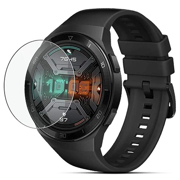 Huawei Watch GT2E Tempered Cam Kırılmaz Koruyucu-(5775) - Şeffaf 2