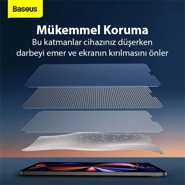 Baseus iPad Mini 5 -4 Tempered Kırılmaz Cam Ekran Koruyucu-(5775) - Şeffaf 2