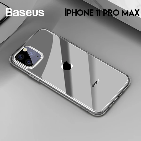 Baseus Simplicity Series iPhone 11 Pro Max 6.5 Kılıf Şeffaf Gel Silikon Kılıf-(5775) - Şeffaf 2