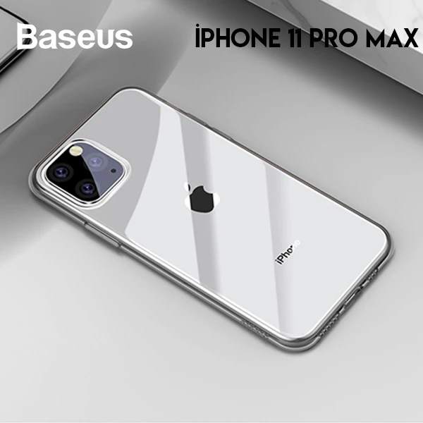 Baseus Simplicity Series iPhone 11 Pro Max 6.5 Kılıf Şeffaf Gel Silikon Kılıf-(5775) - Şeffaf 2