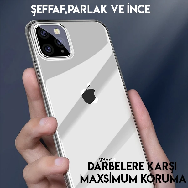 Baseus Simplicity Series iPhone 11 Pro Max 6.5 Kılıf Şeffaf Gel Silikon Kılıf-(5775) - Şeffaf 2
