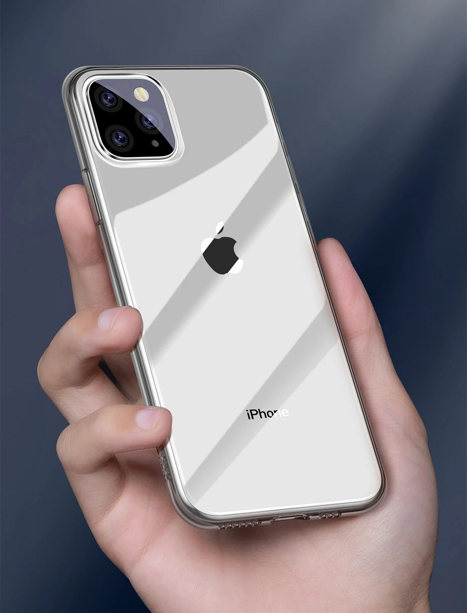 Baseus Simplicity Series iPhone 11 Pro Max 6.5 Kılıf Şeffaf Gel Silikon Kılıf-(5775) - Şeffaf 2