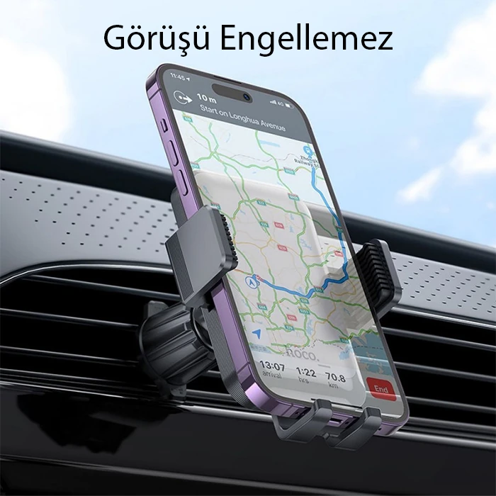 HOCO H26 Araç İçi Havalandırma Bölmesi Telefon Tutucu-(5775) - Siyah