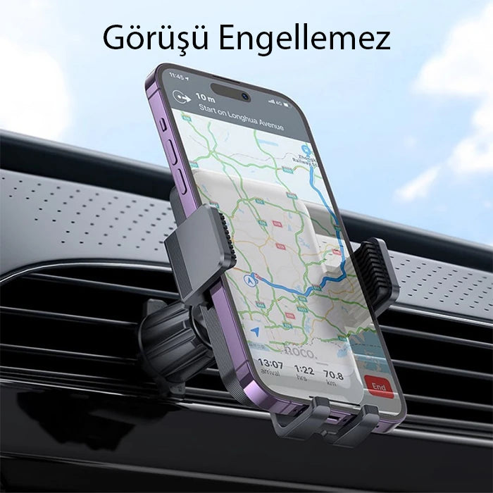 HOCO H26 Araç İçi Havalandırma Bölmesi Telefon Tutucu-(5775) - Siyah