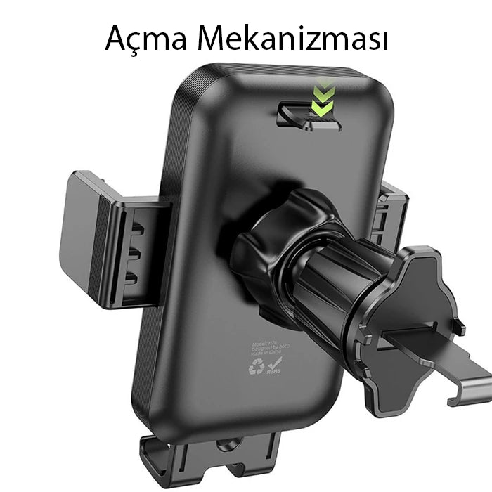 HOCO H26 Araç İçi Havalandırma Bölmesi Telefon Tutucu-(5775) - Siyah